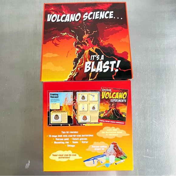 Explosive Volcano Experiments Activity Station Book & Kit - Picture 3 of 12
